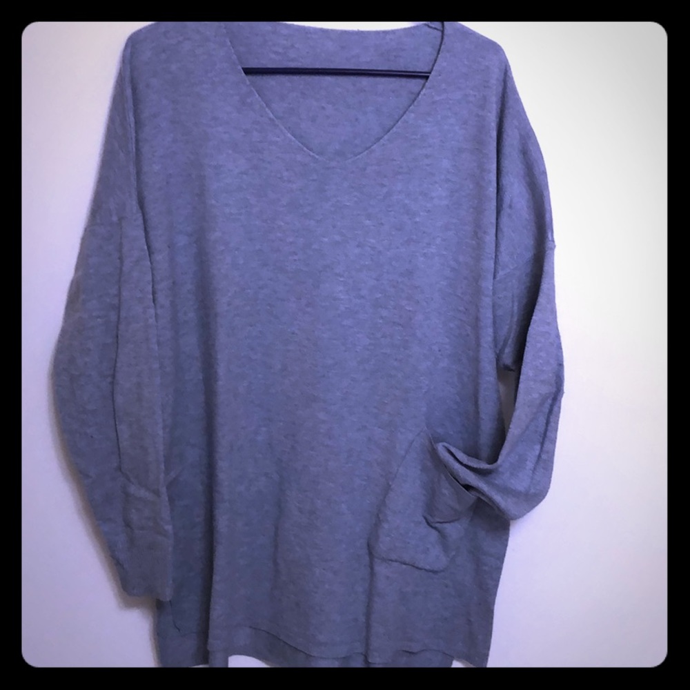 V-neck oversized sweater